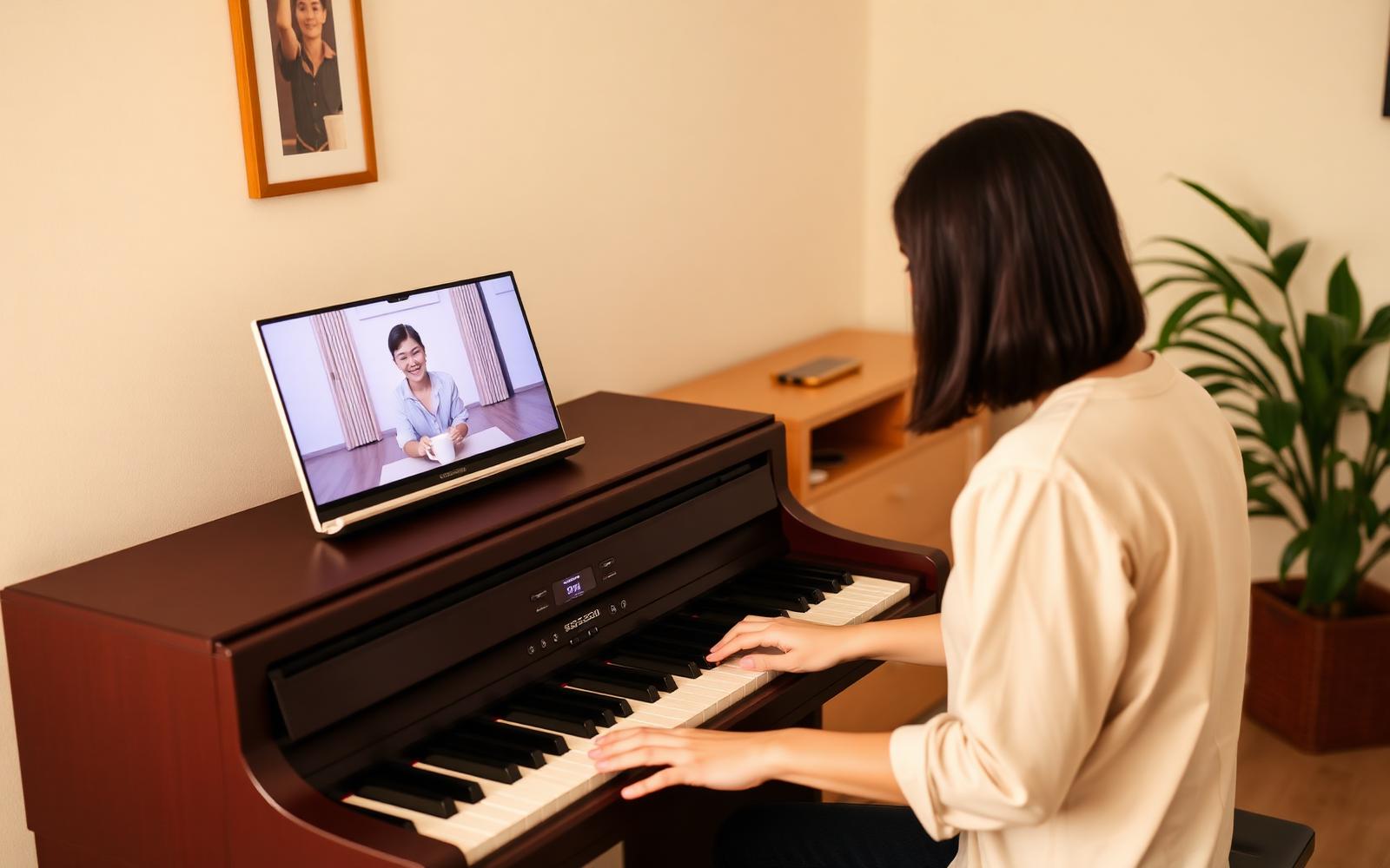 Buổi học Piano trực tuyến 1:1 cùng giáo viên